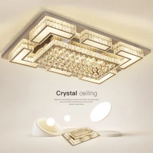 Contemporary Crystal LED Ceiling Lamp for Bedroom & Dining Room