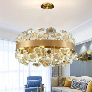 Modern Luxury Crystal LED Chandelier for Living Room & Dining Room