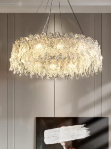 Modern Glass Crystal Pendant Light for Bedroom and Living Room