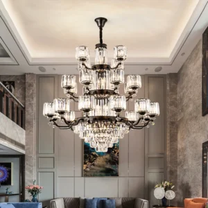 Luxury Crystal Chandelier for Duplex Villa and High Ceiling Hall