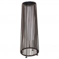 Set of 2 Solar Powered PE Rattan Lanterns with Auto On Off - Brown-0