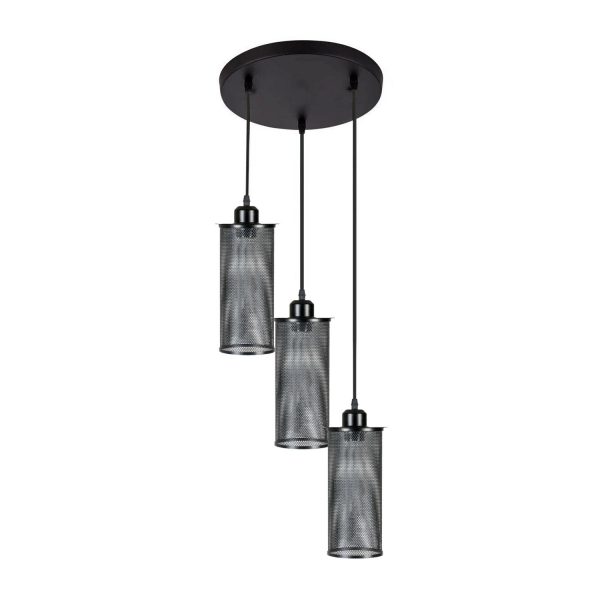 Cluster_3_lamps_3 Modern Vintage Industrial Retro Loft Cluster Ceiling Lamp Shade Pendant Light UK~2148-2