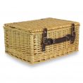41cm Buff Willow Wicker Picnic Basket-1