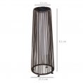 Set of 2 Solar Powered PE Rattan Lanterns with Auto On Off - Brown-2