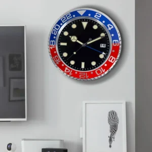European Style Minimalist & Fashionable Quartz Clock – Modern Metal Luminous Wall Clock for Living Room Decor