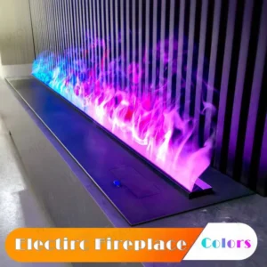 Luxury Electric Water Vapor Fireplace – Large-Capacity Tank, Remote Control, 360° Color-Changing LED Lights, CE-Certified