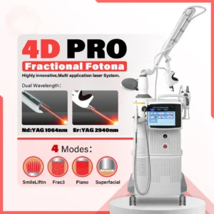 4D Pro Fotona CO2 Fractional Laser Erbium 2940nm Fiber Laser 1064nm Yag Long Laser For Face Lifting PigmentationScar Removal