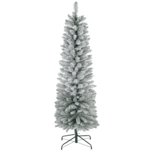 6ft Snowy White Pencil Christmas Tree for Holiday Decoration