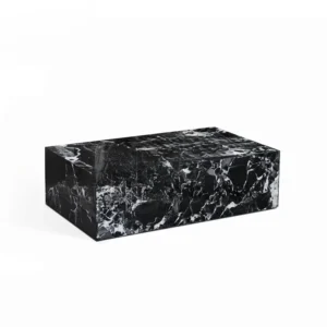 Nordic style black antique marble base coffee table