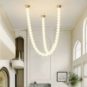 Pearl Chandelier – Elegant Ceiling Lamp for Living & Dining Room