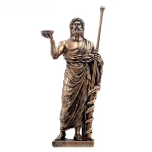 Greek Asclepius Sculpture – Medical God Statue for Home & Office Décor, Artistic Desktop Ornament Gift