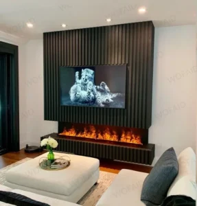 WiFi Smart Vapor Electric Fireplace, 3D Water Mist Flame, Easy Maintenance, Modern Design